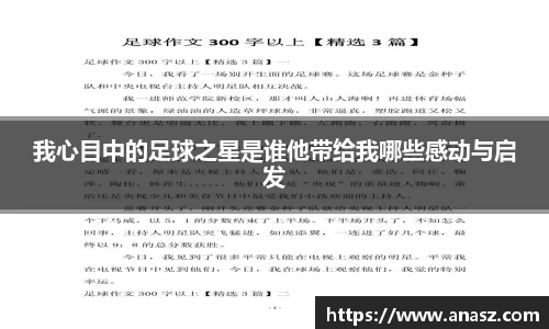 我心目中的足球之星是谁他带给我哪些感动与启发